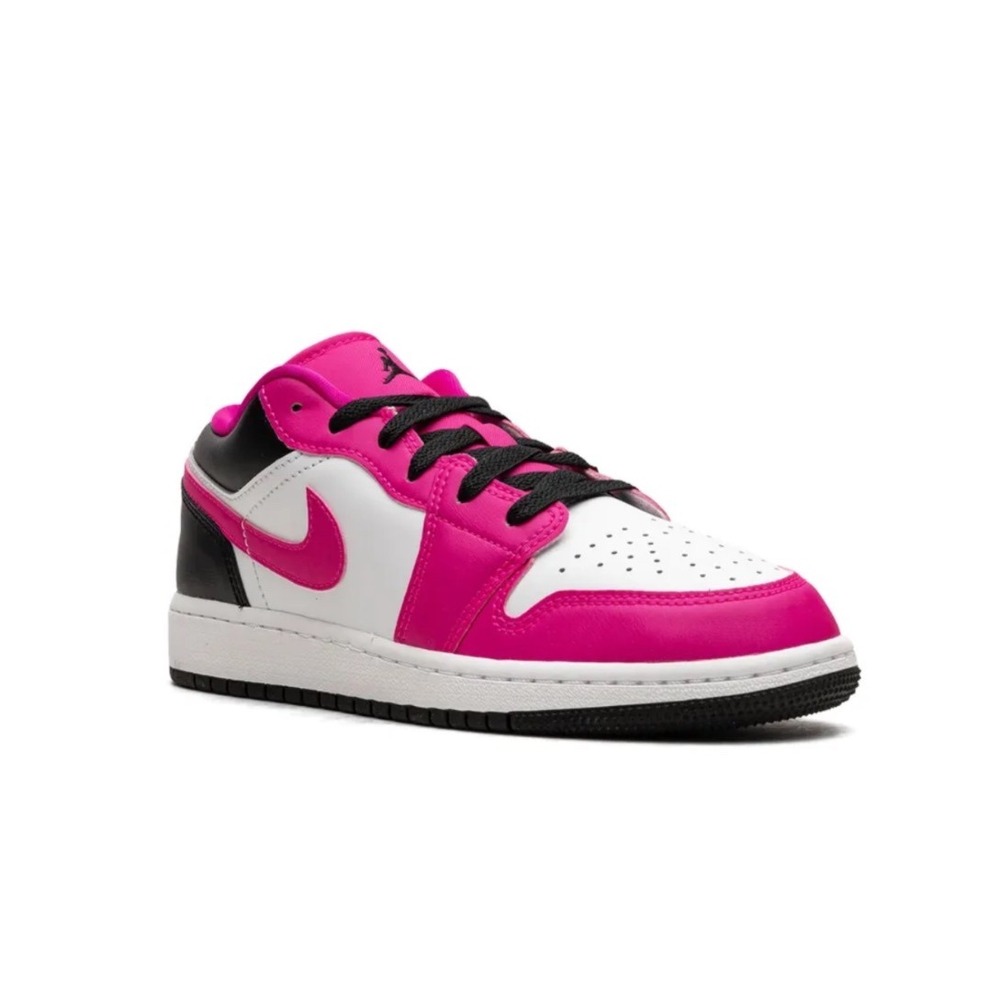 Nike Air‎ Jordan 1 Low Pink White Black Kids Youth Size 5.5Y DZ5365 601